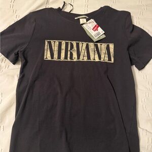 H&M Nirvana Graphic T-Shirt in Black